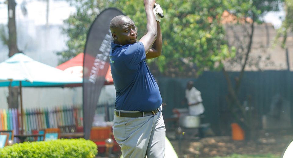 Allan Kirui action during a past tournament at the Railways Golf Club on March 9, 2024.