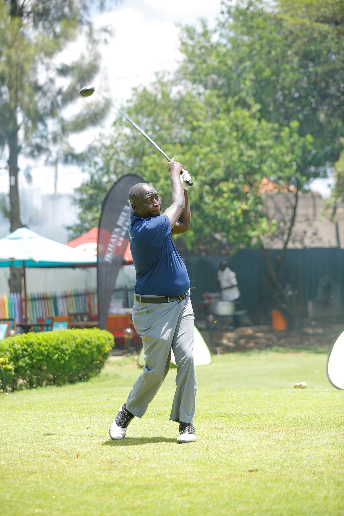 Allan Kirui action during a past tournament at the Railways Golf Club on March 9, 2024.